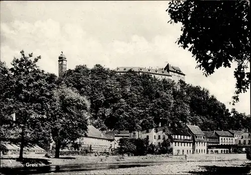 Ak Greiz im Vogtland, Panorama, Turm