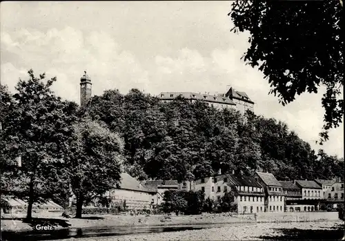 Ak Greiz im Vogtland, Panorama, Turm