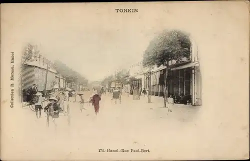 Ak Hanoi Tonkin Vietnam, Rue Paul Bert