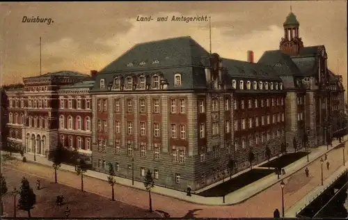 Ak Duisburg im Ruhrgebiet, Land- und Amtsgericht