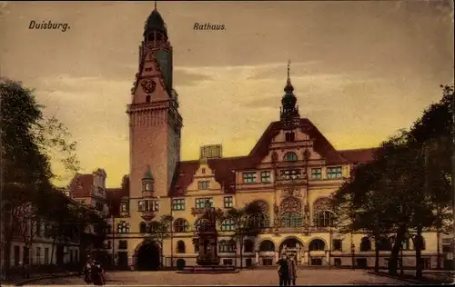 Ak Duisburg im Ruhrgebiet, Rathaus