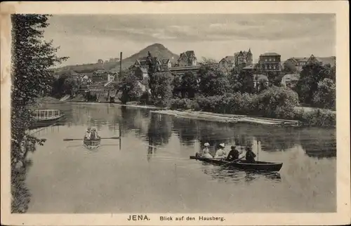 Ak Jena in Thüringen, Hausberg, Ruderboot