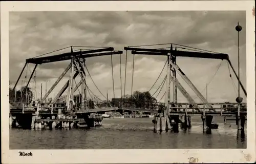 Ak Wieck Greifswald, Klappbrücke