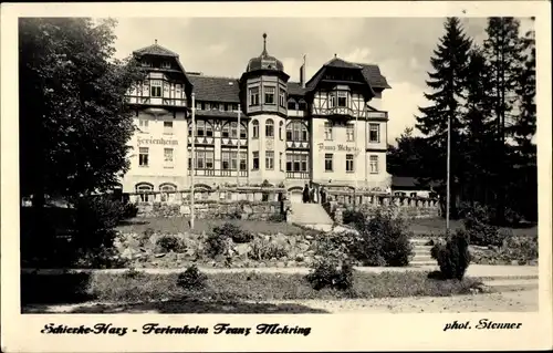 Ak Schierke Wernigerode im Harz, Ferienheim Franz Mehring