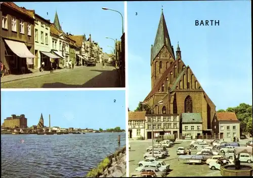 Ak Barth an der Ostsee, Ernst Thälmann Straße, Markt, Kirche