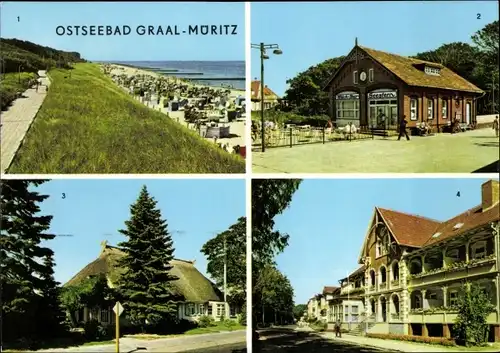 Ak Ostseebad Graal Müritz, Strand, Milchbar Seestern, Rosa-Luxemburg-Straße, GPG