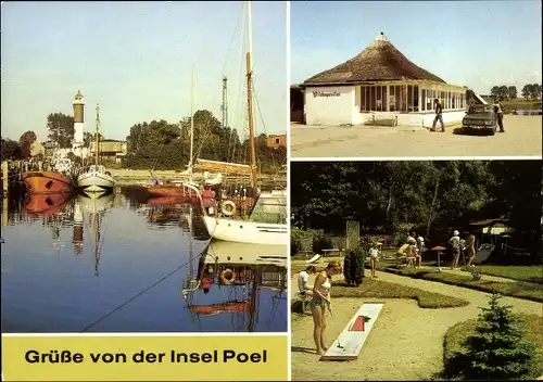 Ak Insel Poel Mecklenburg, Timmendorf Hafen, Kirchdorf HOG Hafenpavillon, Schwarzer Busch