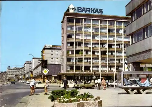 Ak Karl Marx Stadt Chemnitz in Sachsen, Straße der Nationen, Reklame BARKAS