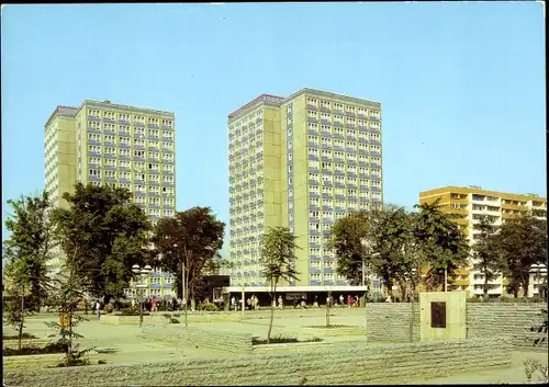 Ak Magdeburg Nord, Paul Markowski Platz, Hochhäuser