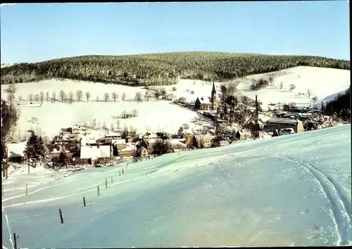 Ak Rechenberg Bienenmühle Erzgebirge, Panorama, Winter