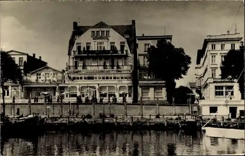 Ak Ostseebad Warnemünde Rostock, Alter Strom, Hafen