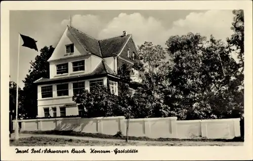 Ak Schwarzer Busch Insel Poel Mecklenburg, Konsum-Gaststätte