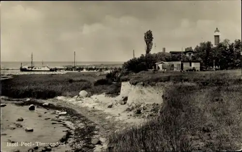 Ak Timmendorf auf der Insel Poel, Leuchtturm, Hafen