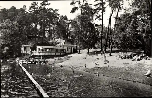 Ak Waldsieversdorf Märkische Schweiz, Großer Däbersee, Volksbad