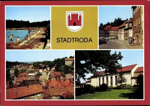 Ak Stadtroda in Thüringen, Freibad, Geraer Straße, Teilansicht, Kulturhaus