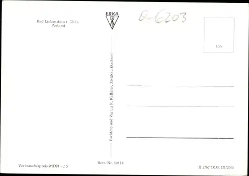 Ak Bad Liebenstein im Thüringer Wald, Postamt