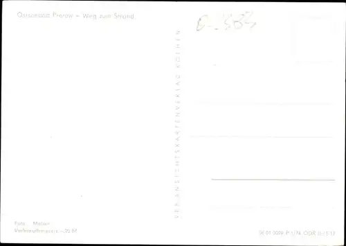 Ak Ostseebad Prerow Darß, Weg zum Strand, Geschäft HO Textilwaren, Besucher