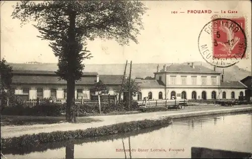 Ak Frouard Meurthe et Moselle, Bahnhof