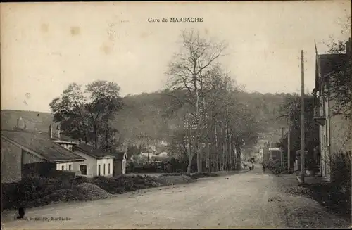 Ak Marbache Meurthe et Moselle, Bahnhof