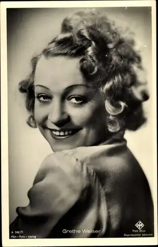 Ak Schauspielerin Grethe Weiser, Portrait