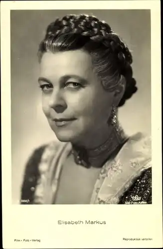 Ak Schauspielerin Elisabeth Markus, Tobis Film A 3888/1