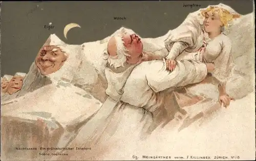 Ak Kanton Bern, Eiger, Mönch, Jungfrau, Berggesichter, Killinger 113