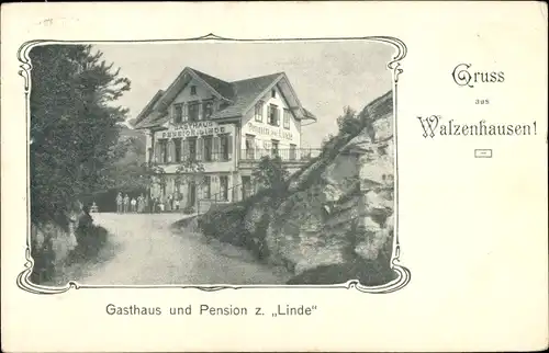 Ak Walzenhausen Kanton Appenzell Ausserrhoden Schweiz, Gasthaus Pension zur Linde