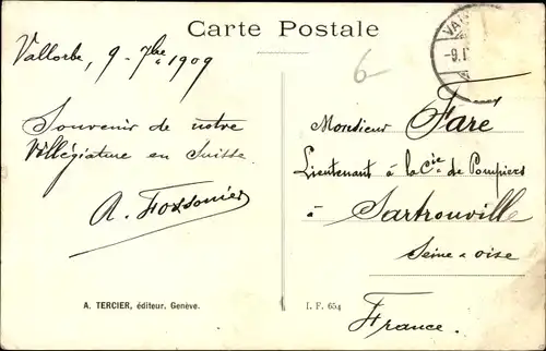 Ak Genf Schweiz, Explosion in der Fabrik am 23. August 1909