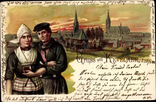 Künstler Litho Schoofs, G., Kevelaer am Niederrhein, Holländer Pilger Typen