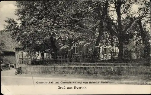 Ak Everloh Gehrden bei Hannover, Gasthof und Obstweinkellerei von Heinrich Hecht