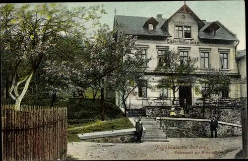 Ak Jocketa Pöhl Vogtland, Restaurant zur Elsterthalbrücke