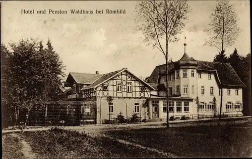 Ak Römhild in Thüringen, Hotel und Pension Waldhaus