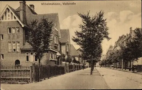 Ak Wilhelmshaven an der Nordsee, Wallstraße