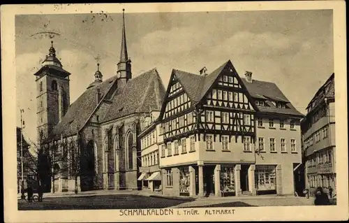 Ak Schmalkalden in Thüringen, Altmarkt, Kirche