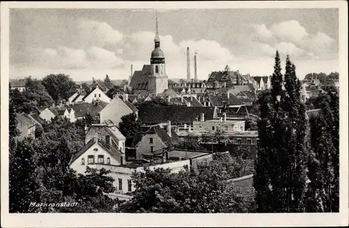 Ak Markranstädt in Sachsen, Panorama, Kirche