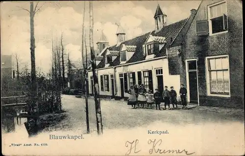 Ak Blauwkapel Utrecht Niederlande, Kerkpad