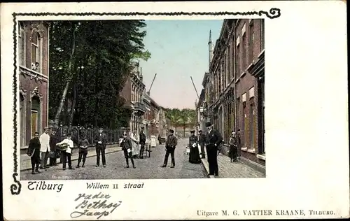 Ak Tilburg Nordbrabant Niederlande, Willem II straat