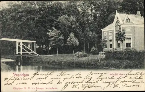 Ak Veendam Groningen Niederlande, Scholthuizen