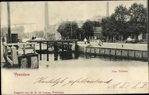 Ak Veendam Groningen Niederlande, hen. Verlaat