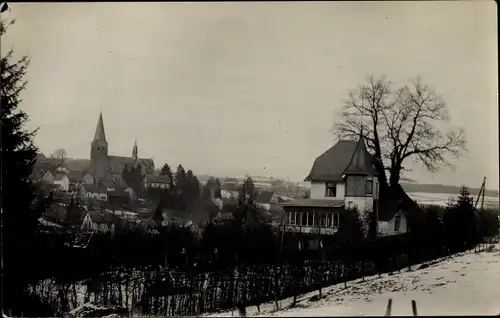 Foto Ak Ruppichteroth Rhein Sieg Kreis, Teilansicht, Kirche, Winter