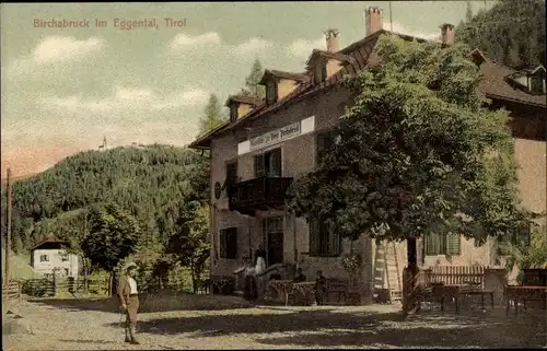 Ak Ponte Nova Birchabruck im Eggental Nova Ponente Deutschnofen Südtirol, Gasthaus