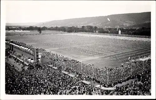 Foto Ak Stuttgart, 15. Deutsches Turnfest 1933, Festplatz, Massenturnen