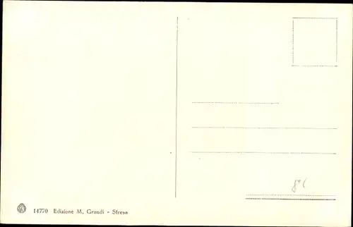 Ak Stresa Piemonte Italien, Monte Mottarone, Grand Hotel