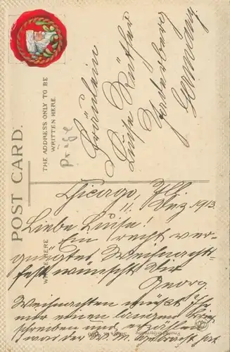 Stoff Ak Glückwunsch Weihnachten, Stechpalme, Blume, Haus