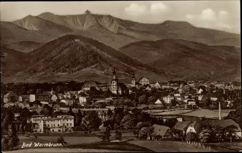 Ak Cieplice Śląskie Zdrój Bad Warmbrunn Riesengebirge Schlesien, Totalansicht