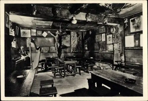 Foto Ak Paris XVIII. Bezirk Buttes-Montmartre, Au Lapin Agile, 4 Rue des Saules, Kabarett