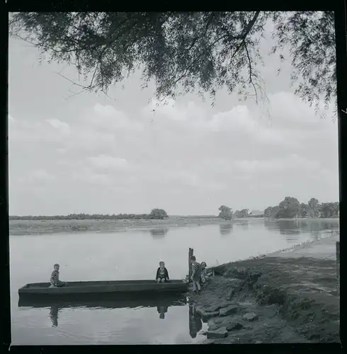 7 Zelluloid Negative Bosse Frankenfeld Niedersachsen, See, Wiese, Haus