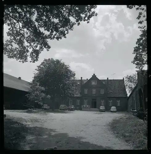 7 Zelluloid Negative Bosse Frankenfeld Niedersachsen, See, Wiese, Haus