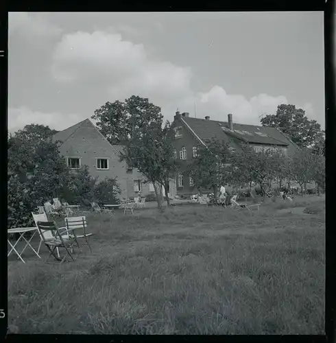 7 Zelluloid Negative Bosse Frankenfeld Niedersachsen, See, Wiese, Haus