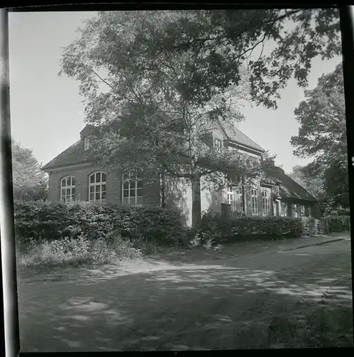 5 Zelluloid Negative Beckedorf Schwanewede in Niedersachsen, Haus, Geschäft, Gedenkstein